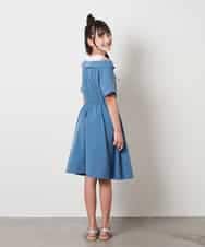 KJEHW20049 a.v.v KIDS(アー・ヴェ・ヴェ) [140-150]レイヤード風オフショルワンピース ブラック