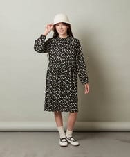 KJEJS30059 a.v.v KIDS(アー・ヴェ・ヴェ) [110-130]セーラーカラー花柄プリントワンピース グリーン