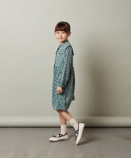 KJEJS30059 a.v.v KIDS(アー・ヴェ・ヴェ) [110-130]セーラーカラー花柄プリントワンピース グリーン