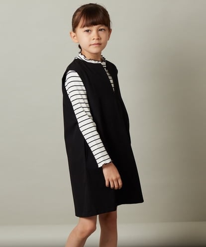 KJEJS34044 a.v.v KIDS [110-130]スリットネックアソートジャンパースカート