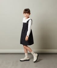 KJEJT33049 a.v.v KIDS(アー・ヴェ・ヴェ) [140-150]フロントボタンジャンパースカート ライトブルー