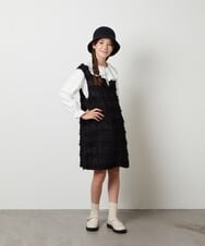 KJEJU34054 a.v.v KIDS(アー・ヴェ・ヴェ) [160]スリットネックアソートジャンパースカート ベージュ