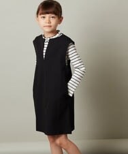 KJEJU34054 a.v.v KIDS(アー・ヴェ・ヴェ) [160]スリットネックアソートジャンパースカート ベージュ