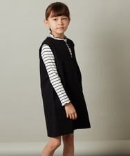 KJEJU34054 a.v.v KIDS(アー・ヴェ・ヴェ) [160]スリットネックアソートジャンパースカート ベージュ