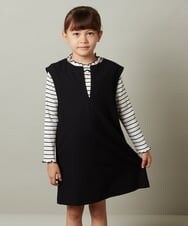 KJEJU34054 a.v.v KIDS(アー・ヴェ・ヴェ) [160]スリットネックアソートジャンパースカート ベージュ