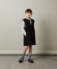 KJEJU34054 a.v.v KIDS(アー・ヴェ・ヴェ) [160]スリットネックアソートジャンパースカート ベージュ