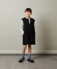 KJEJU34054 a.v.v KIDS(アー・ヴェ・ヴェ) [160]スリットネックアソートジャンパースカート ベージュ