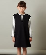 KJEJU34054 a.v.v KIDS(アー・ヴェ・ヴェ) [160]スリットネックアソートジャンパースカート ブラック