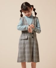 KJEJV31055 a.v.v KIDS(アー・ヴェ・ヴェ) [120-130]タックフレアジャンスカ グレー