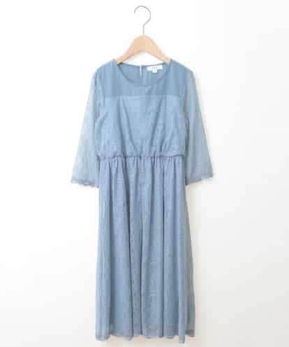 [100-130]【結婚式・パーティードレス】フラワーレースワンピース[WEB限定サイズ]