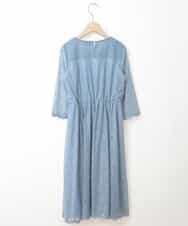 KJEKG64079 a.v.v KIDS(アー・ヴェ・ヴェ) [100-130]【結婚式・パーティードレス】フラワーレースワンピース[WEB限定サイズ] ライトブルー