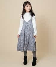 KJEKJ10034 a.v.v KIDS(アー・ヴェ・ヴェ) [100-130]フラワープリントキャミワンピース[WEB限定サイズ] ライトブルー