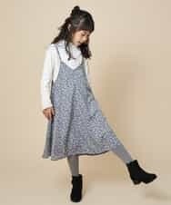 KJEKJ10034 a.v.v KIDS(アー・ヴェ・ヴェ) [100-130]フラワープリントキャミワンピース[WEB限定サイズ] ブラック