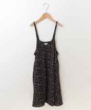 KJEKJ10034 a.v.v KIDS(アー・ヴェ・ヴェ) [100-130]フラワープリントキャミワンピース[WEB限定サイズ] ブラック