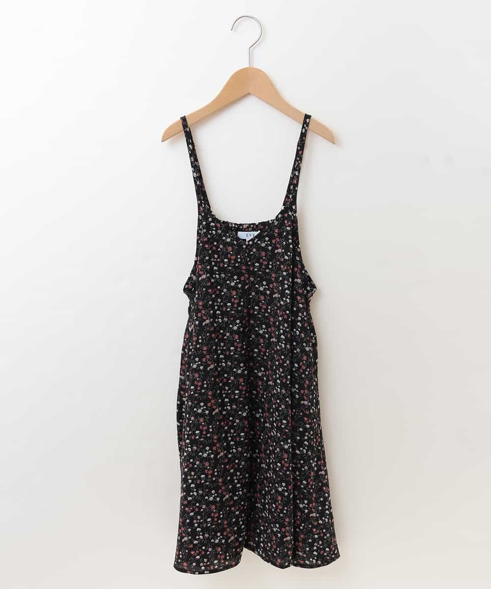 KJEKJ10034 a.v.v KIDS(アー・ヴェ・ヴェ) [100-130]フラワープリントキャミワンピース[WEB限定サイズ] ブラック