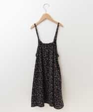 KJEKJ10034 a.v.v KIDS(アー・ヴェ・ヴェ) [100-130]フラワープリントキャミワンピース[WEB限定サイズ] ブラック