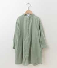 KJEKJ11034 a.v.v KIDS(アー・ヴェ・ヴェ) [100-130]コーデュロイシャツワンピース[WEB限定サイズ] グリーン