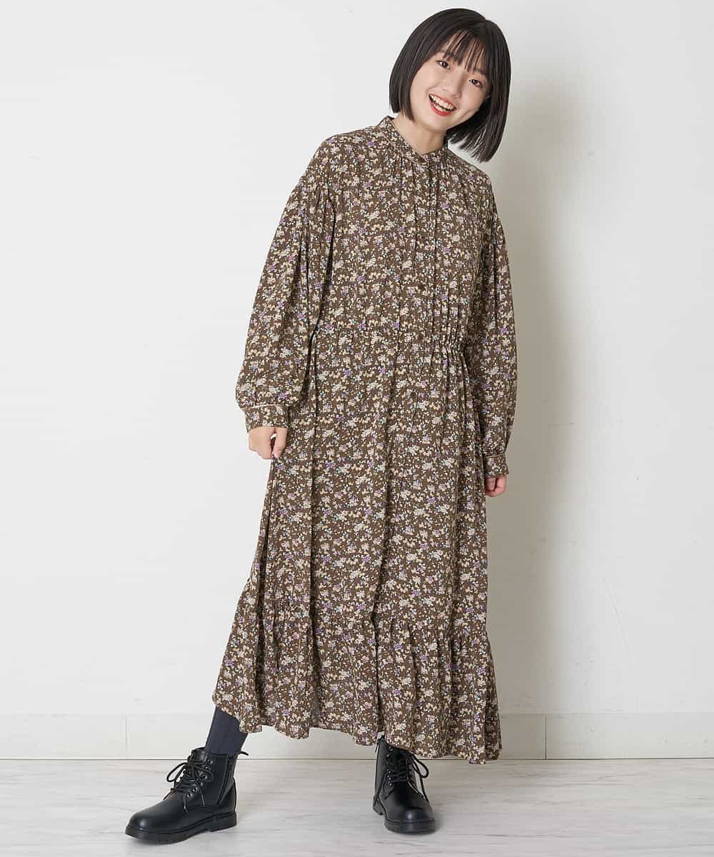 160 前開きティアード花柄ワンピース ワンピース A V V Kids アー ヴェ ヴェ イトキンオンラインストア