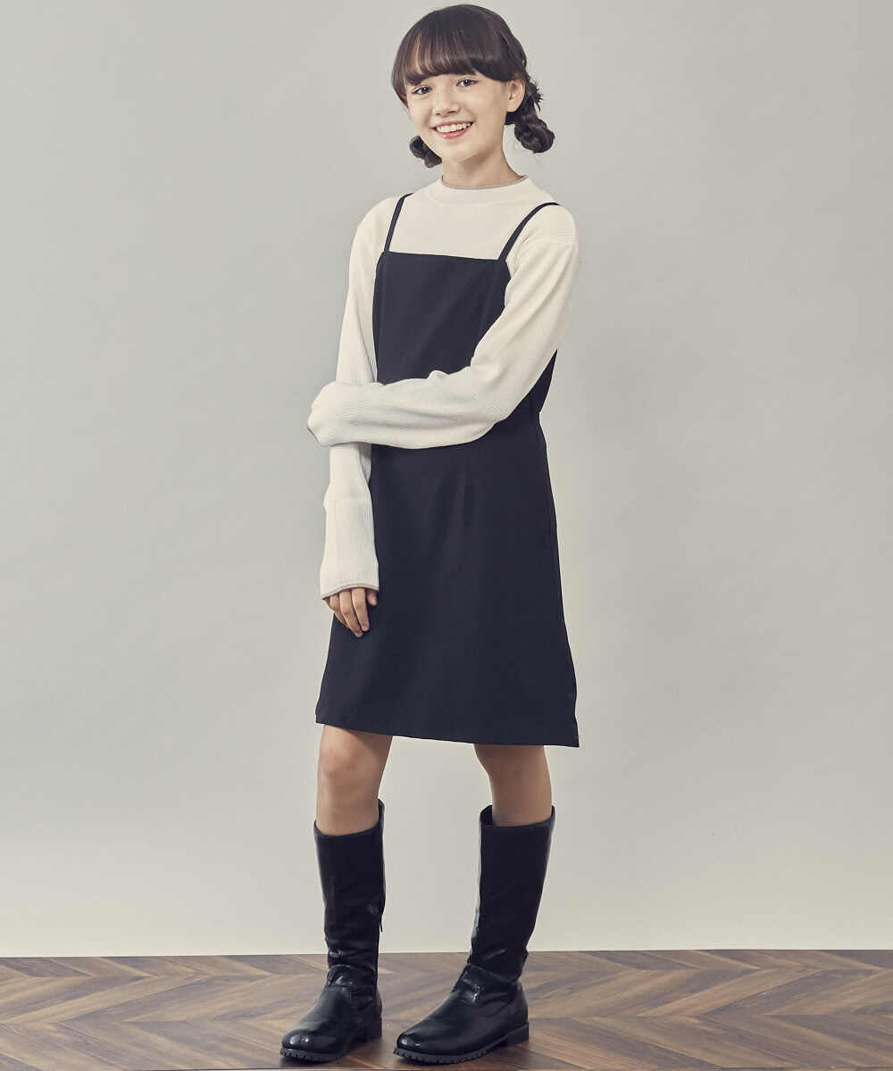 KJEKP41059 a.v.v KIDS(アー・ヴェ・ヴェ) [150-160]キャミミニワンピース グリーン