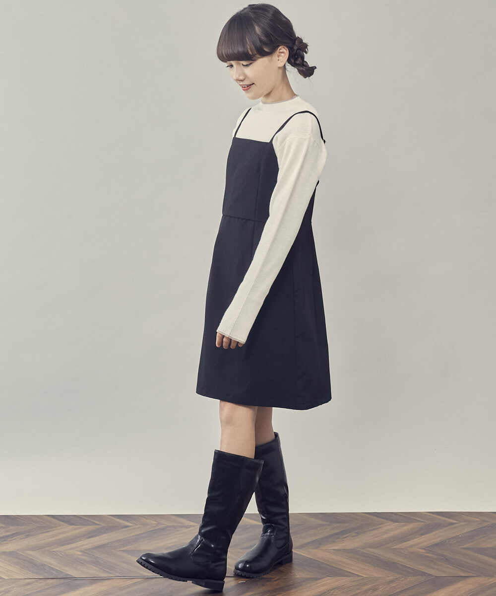 KJEKP41059 a.v.v KIDS(アー・ヴェ・ヴェ) [150-160]キャミミニワンピース グリーン