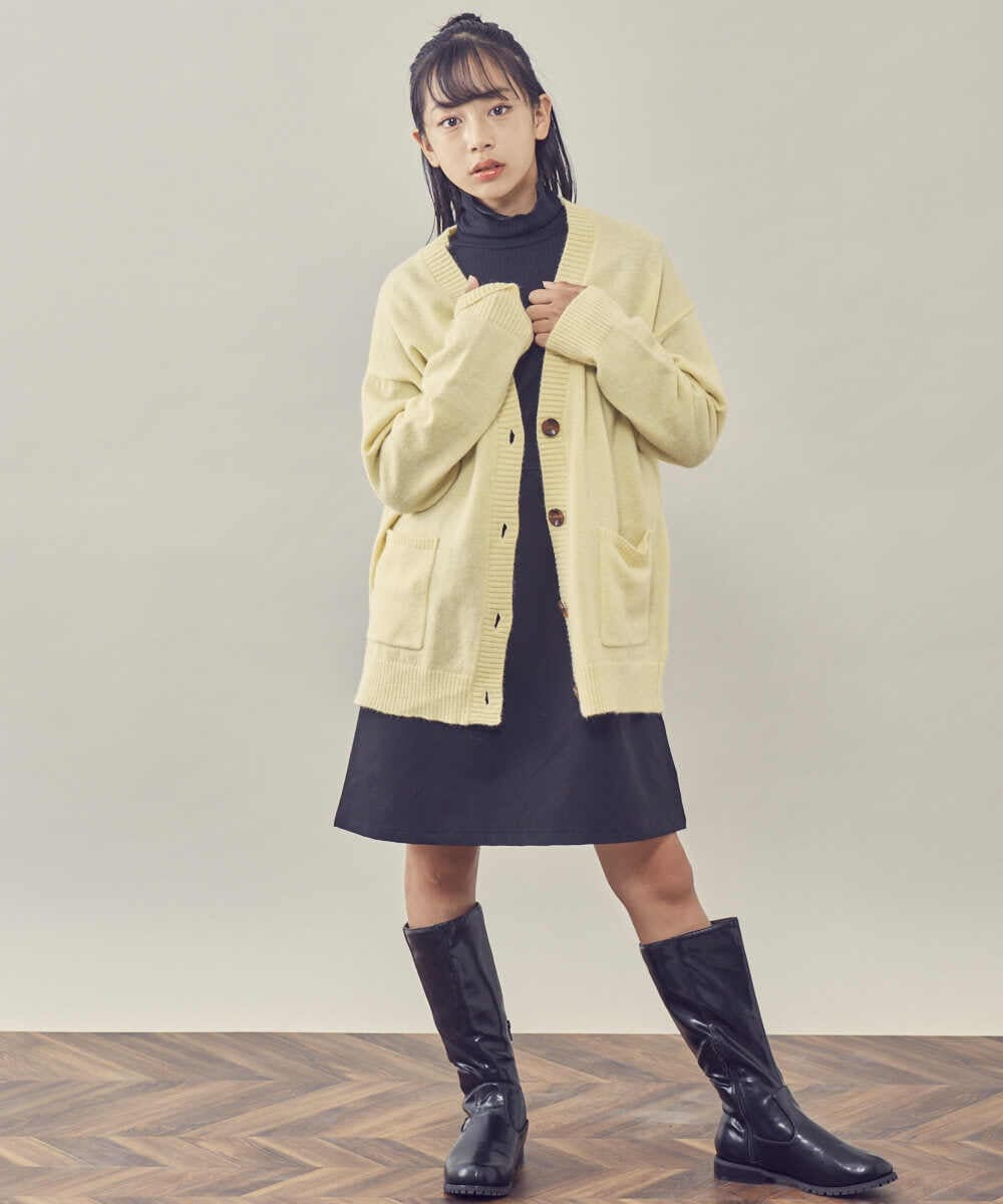 KJEKP41059 a.v.v KIDS(アー・ヴェ・ヴェ) [150-160]キャミミニワンピース グリーン