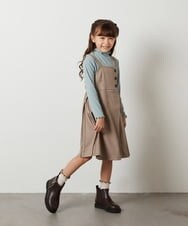 KJEKT43049 a.v.v KIDS(アー・ヴェ・ヴェ) [140-150]アシメプリーツジャンスカ ブラック