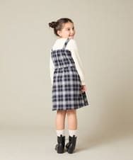 KJELA01054 a.v.v KIDS(アー・ヴェ・ヴェ) [120-160]トレーナードッキングワンピース ネイビー