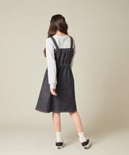 KJELA01054 a.v.v KIDS(アー・ヴェ・ヴェ) [120-160]トレーナードッキングワンピース ネイビー