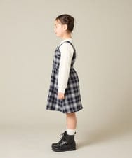 KJELA01054 a.v.v KIDS(アー・ヴェ・ヴェ) [120-160]トレーナードッキングワンピース ネイビー