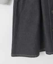 KJELA01054 a.v.v KIDS(アー・ヴェ・ヴェ) [120-160]トレーナードッキングワンピース ダークグレー