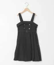 KJELA42064 a.v.v KIDS(アー・ヴェ・ヴェ) [130-160]プリーツベアジャンスカ ブラック