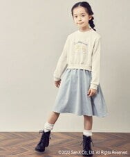 KJELP80039 a.v.v KIDS(アー・ヴェ・ヴェ) [100-140]すみっコぐらしドッキングワンピース ライトブルー