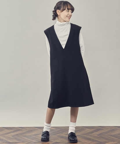 KJELQ61044 a.v.v KIDS [140-150]Vネックジャンパースカート