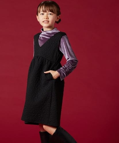KJELT60044 a.v.v KIDS [140-150]Vネックジャンスカ