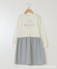 KJELV80044 a.v.v KIDS(アー・ヴェ・ヴェ) [100-140]【すみっコぐらし】ドッキングワンピース アイボリー