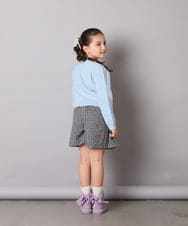 KJFAD01039 a.v.v KIDS(アー・ヴェ・ヴェ) [100-160]リボンジャガードニット ライトブルー