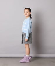 KJFAD01039 a.v.v KIDS(アー・ヴェ・ヴェ) [100-160]リボンジャガードニット ライトブルー