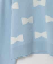 KJFAD01039 a.v.v KIDS(アー・ヴェ・ヴェ) [120-160]【クロップド丈】もっちりリボンジャガードニット ライトブルー