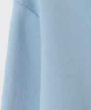 KJFAD01039 a.v.v KIDS(アー・ヴェ・ヴェ) [120-160]【クロップド丈】もっちりリボンジャガードニット ライトブルー