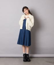 KJFAD02049 a.v.v KIDS(アー・ヴェ・ヴェ) [100-160]ジップアップケーブルニット アイボリー