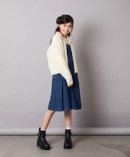 KJFAD02049 a.v.v KIDS(アー・ヴェ・ヴェ) [100-160]ジップアップケーブルニット アイボリー