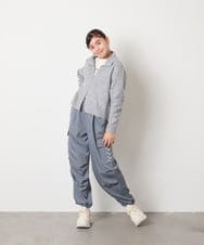 KJFAD02049 a.v.v KIDS(アー・ヴェ・ヴェ) [100-160]ジップアップケーブルニット アイボリー