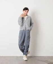 KJFAD02049 a.v.v KIDS(アー・ヴェ・ヴェ) [100-160]ジップアップケーブルニット アイボリー