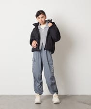 KJFAD02049 a.v.v KIDS(アー・ヴェ・ヴェ) [100-160]ジップアップケーブルニット アイボリー