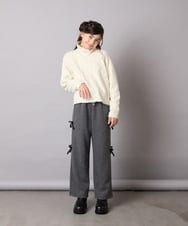 KJFAD02049 a.v.v KIDS(アー・ヴェ・ヴェ) [100-160]ジップアップケーブルニット アイボリー