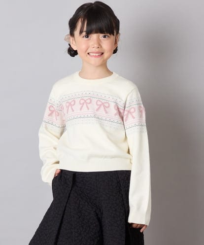 KJFAD03039 a.v.v KIDS [120-160]ノルディックニット