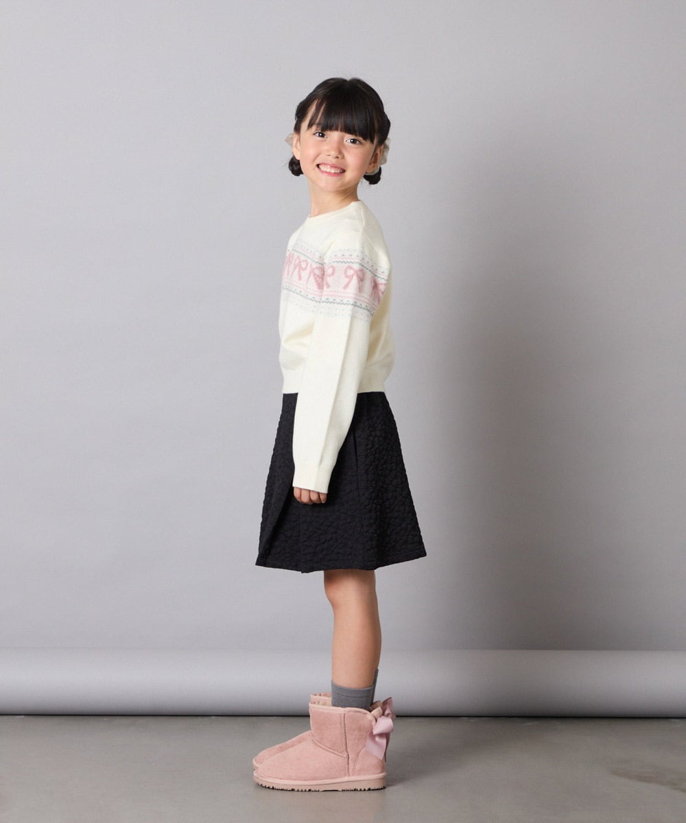 KJFAD03039 a.v.v KIDS(アー・ヴェ・ヴェ) [120-160]ノルディックニット アイボリー