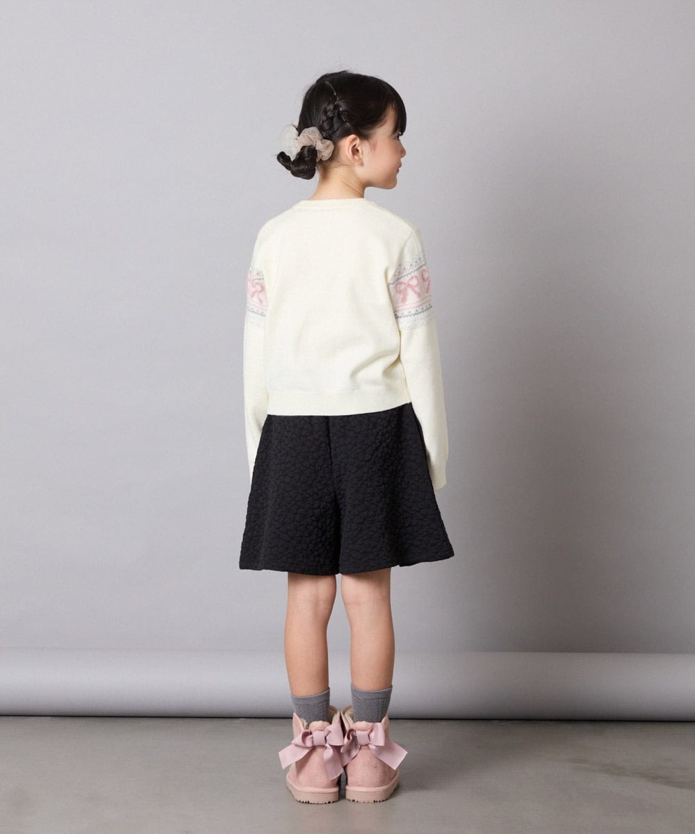 KJFAD03039 a.v.v KIDS(アー・ヴェ・ヴェ) [120-160]ノルディックニット アイボリー