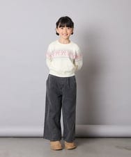 KJFAD03039 a.v.v KIDS(アー・ヴェ・ヴェ) [120-160]ノルディックニット アイボリー