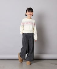 KJFAD03039 a.v.v KIDS(アー・ヴェ・ヴェ) [120-160]ノルディックニット アイボリー